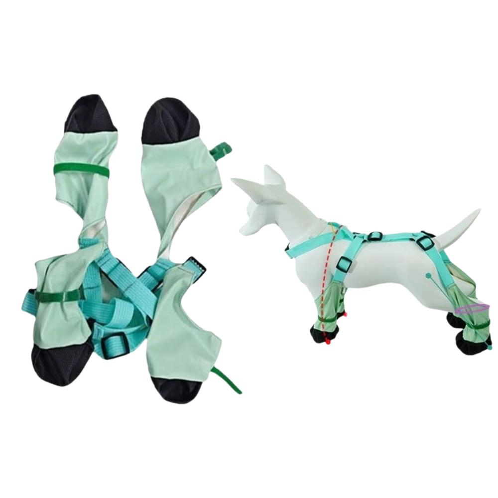 Waterproof Dog Suspender Boots Adjustable Fit Pet Paw Protector Dog Rain Booties Dog Accessories