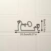 1 pezzo, Ornamento "Segnale WC" a Linea, Design Divertente, Simbolo WC, Arte Minimalista, Design Umoristico Originale, Line Art 3D, Linea