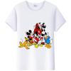Disney Cartoon Ladies Mickey Mouse Short Sleeve Clothes Summer Blouses Men T-shirt White Gothic Tees Harajuku Tops Woman Tshirt