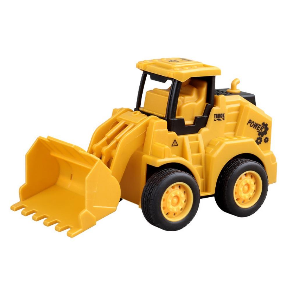 Yellow Press Sliding Press Car 6 Styles Excavator Roller Bulldozer  Children Educational Toys