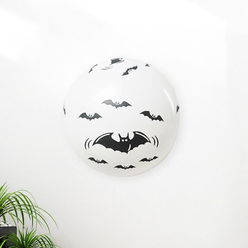 12 Halloweenowe Balony Lateksowe z Nadrukiem Dekoracja Scena Imprezy Maskaradowej Scena Baru Festiwalu Duchów