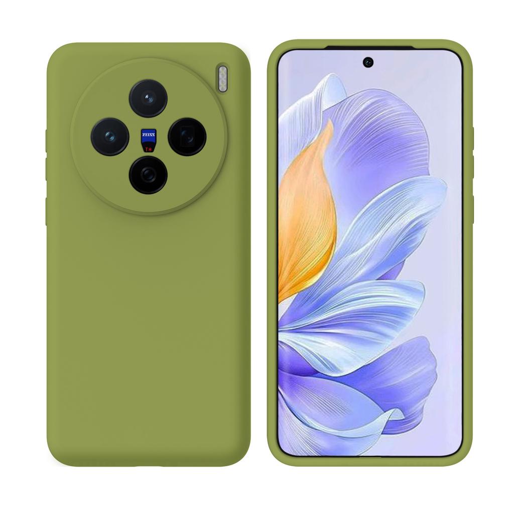 Applicable To Vivox111pro Mobile Phone Case, Liquid Silicone Simple Solid Color X111 Lens All-inclusive Anti-drop Protective Case