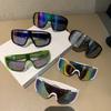 Radfahren weiße Quecksilber Sonnenbrille Mode Bergsteigen Laufen einteilige Sonnenbrille