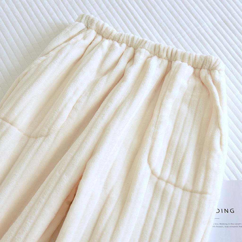 Damenmode Fleecegefütterte Verdickte Lange Pyjamahose