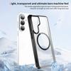 Magnetic Clear Hybrid Shockproof Cases For Samsung S26 S25 S24 Plus Ultra For Magsafe Metal Lens Ring Anti-fall Bumper Cover