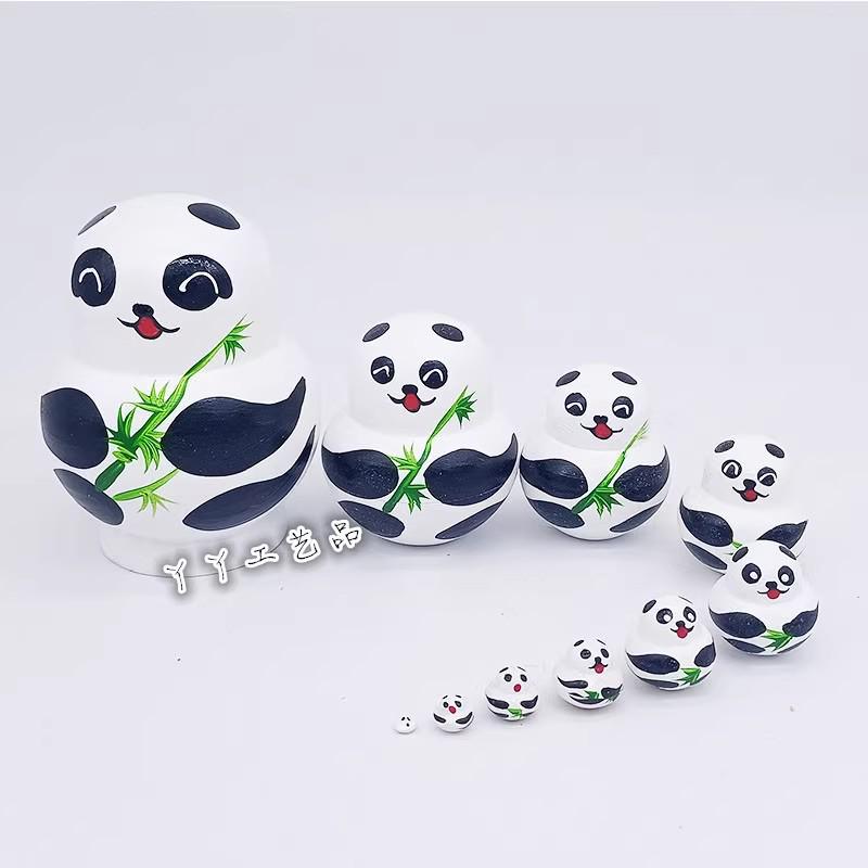 

Ten-Layer Panda Nesting Dolls - Children s Wooden Toy Gift