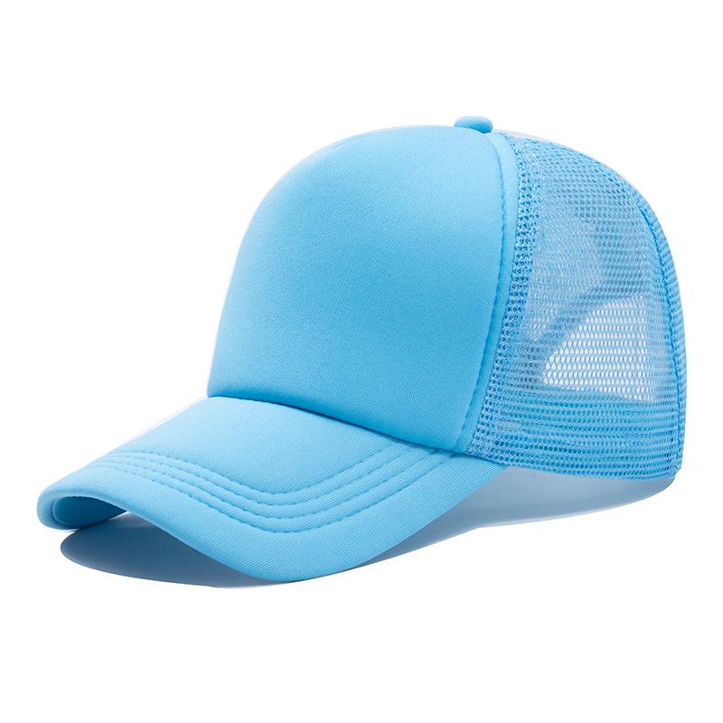 Casquette de baseball pour enfants avec protection solaire: Casquette en maille vierge avec broderie et impression du logo