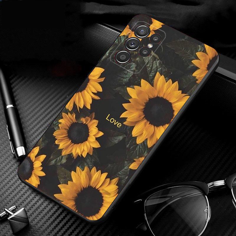 Capa de celular Sunflower para Samsung S24 S23 S22 S21 S20 Ultra S20 S22 S21 S10E S20 FE S24 Plus