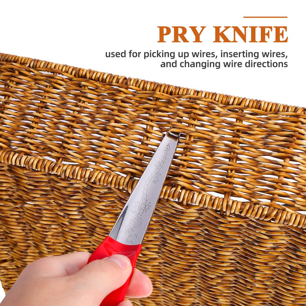 1 sada nástrojů na opravu proutí a ratanu Kovové nástroje a nůžky pro pletení košů, renovaci nábytku, DIY