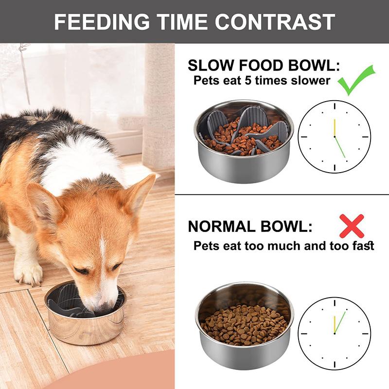 Praktischer Silikon-Hundenapfeinsatz Slow Feeder Zuschneidbare Anti-Schling-Tierfutterplatte mit Saugnapf Hunde Katzen Futterzubehör