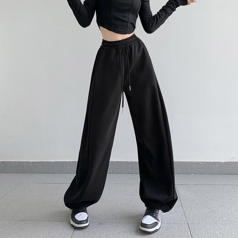 Women's Sweatpants Loose-Fit High Waist Casual Petite Bell Bottoms New Style Autumn Winter Wide Leg Pants