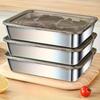 Stainless Steel Food Storage Container Set Stackable Container with Sealed Lids for Meal Preparation and Kitchen Organization