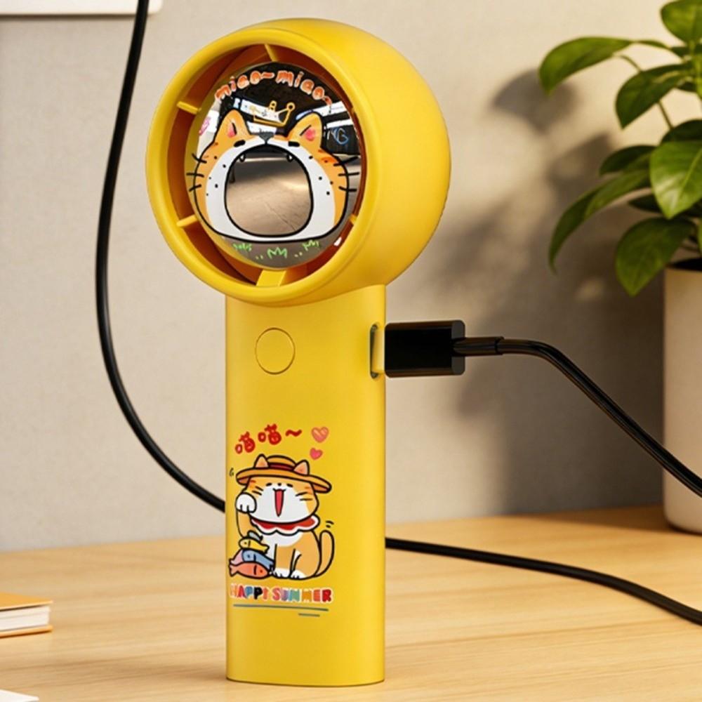 Cartoon Graffiti Turbo Fan 3 Speed Levels Pocket Fan Funny Mini Handheld Fan Summer