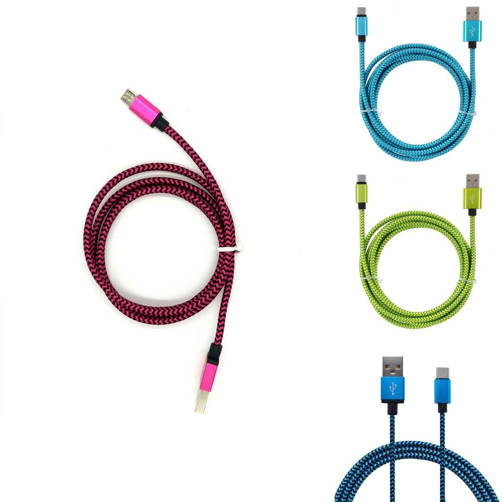 Fast Charging Data Cable With Aluminum Alloy Nylon Braided For Android Devices And Smartphones