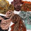 New Malaysian leopard print crumpled scarf, literary and retro women's head scarf