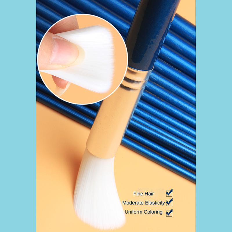 JOWOART 15-teiliges weißes Nylonhaar-Aquarellpinsel, Birkenholz, lange Stange, zum Malen, für Kunst, Malerei, runder Kopf, Gouachepinsel, Künstlerwerkzeug