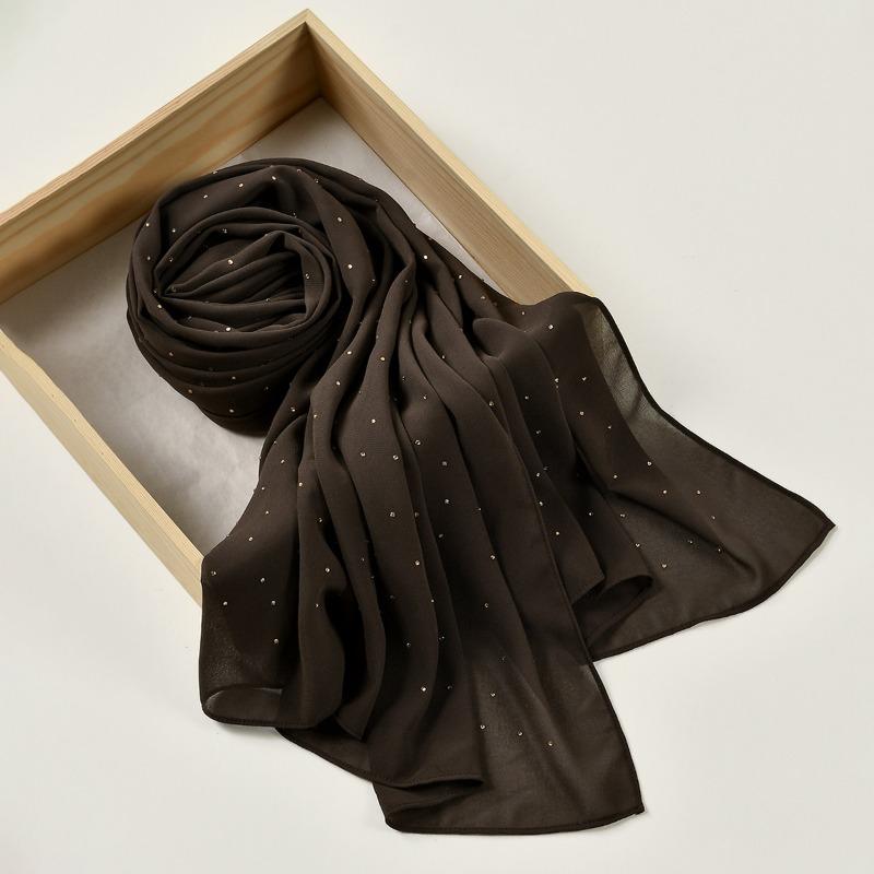 

Горячая распродажа новый жемчужный шифон горячий бриллиант длинное полотенце Малайзия Индонезия горячая распродажа популярный этнический головной платок головной платок женщины 180CM