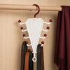 V-Shaped Hanging Rack with 10 Hooks Double Sided Hanger 360° Swivel Hook Closet