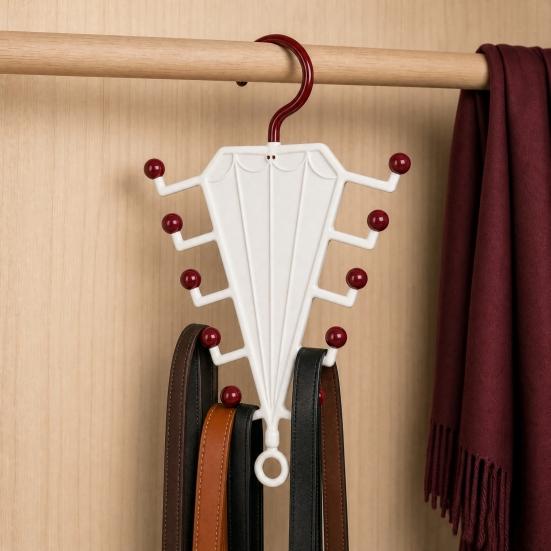 V-Shaped Hanging Rack with 10 Hooks Double Sided Hanger 360° Swivel Hook Closet