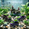Resin Aquatic Decor Castle Cave Turtle Basking Platform Fish Tank Ornament With Moss Texture Aquarium Terrarium