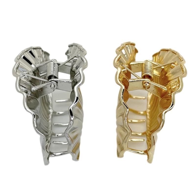 Elegant Alloy Hair Claw Clip Hairpins Decorative Hairpins Shell Shapes Hair Clip Accessories for Sophisticated Looks