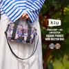 Kiu Pendleton Square Padded Mini Boston z paskiem na ramię i idealny na zewnątrz Wykonany z Harding Bag, wodoodporny, wodoodporny, pikowany, kieszeń,