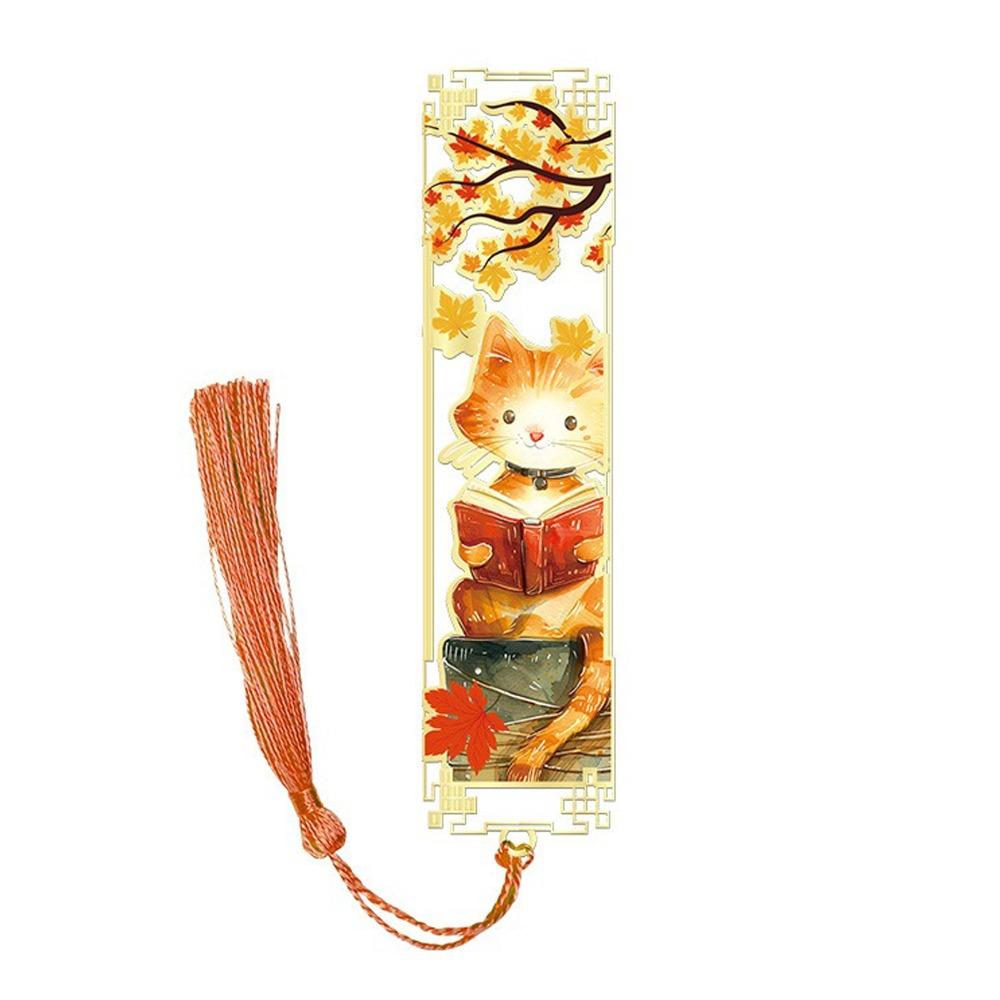 Metal Metal Hollow Bookmark With Tassel Book Page Marker Creative Book Page Holder Book Lovers