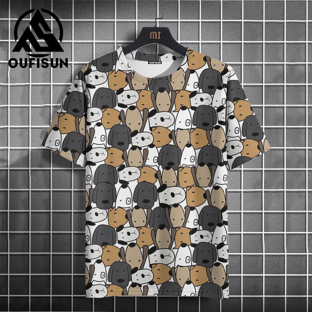 

Новая мужская футболка с мультяшным котом и принтом, летние повседневные футболки с круглым вырезом и короткими рукавами, модный пуловер большого размера для мужчин, повседневная уличная одежда XL