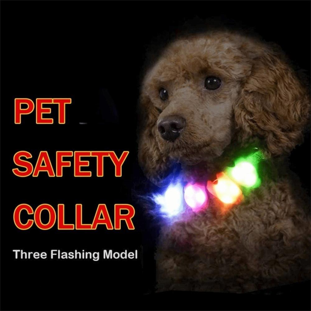 Silicone Dog Flashing Light Anti-Lost Glowing Collar LED Pet Safety Light  Night Walking