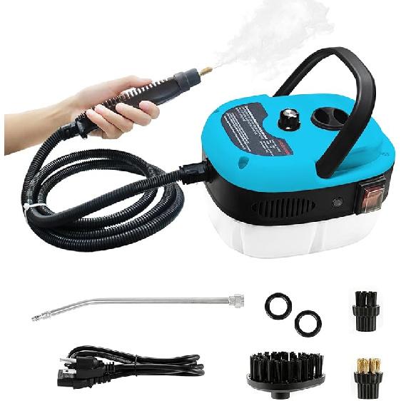 Ручной пароочиститель, пароочиститель под давлением 2500 Вт с 3 насадками-щетками, портативный пароочиститель для дома, автомобиля, мебели, кухни, ванной комнаты и