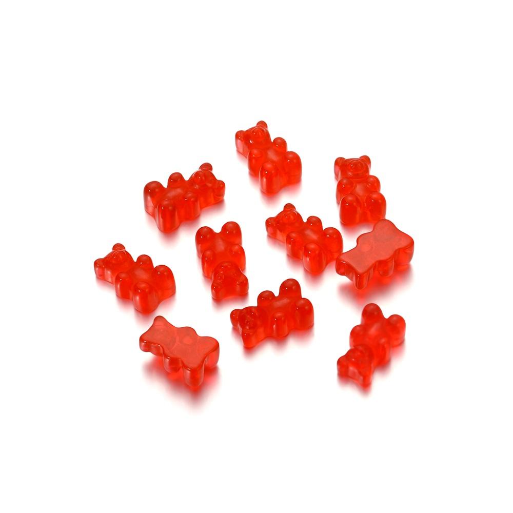 10Pcs/Lot Candy Color Resin Mini No Hole Bear Charms Pendants for DIY Earrings Necklace Bracelet Jewelry Making Accessories