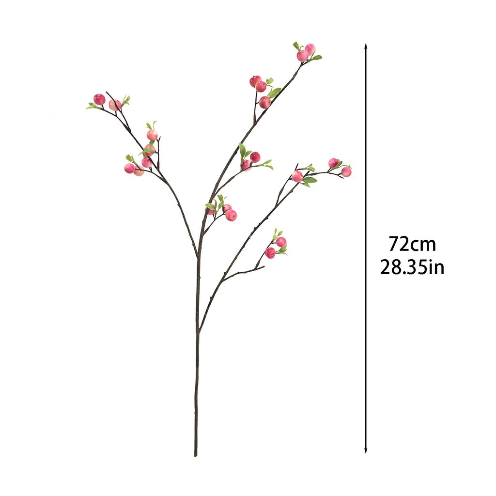 Artificial Apples Branch Realistic Tall Apples Bouquet Tree Branch with Long Stem Green Leaves Fruit Plant for Home