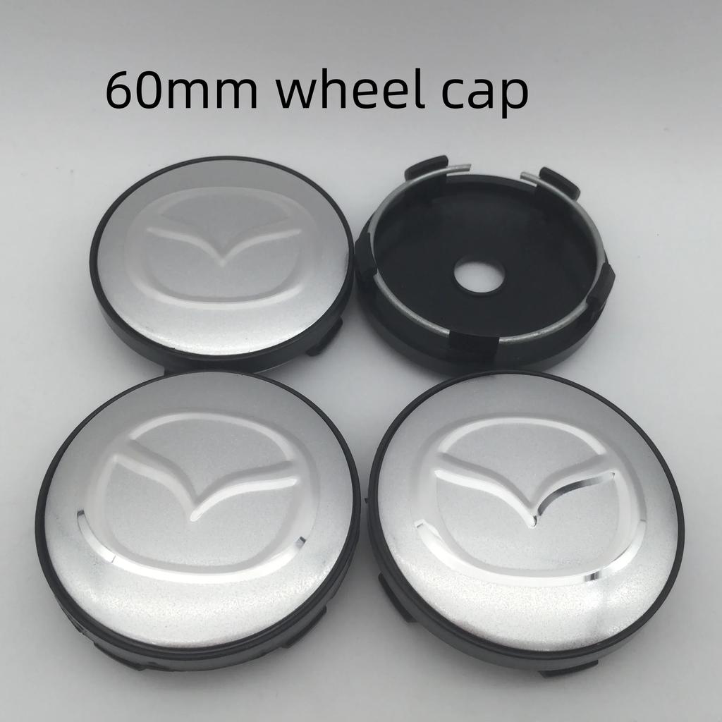 2025 Hot 4pcs 3D for Mazda 56mm 60mm 68mm Car emblem Wheel hub Center Cap Badge covers sticker Decal styling auto Accessories