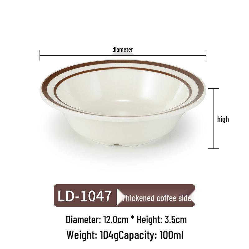 

Melamine Imitation Porcelain Bowl: Versatile for Rice, Soup, Ramen, Wonton, Noodles, and Desserts. Perfect for Commercial Use.