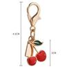 Exquisite High-End Cherry Keychains  Versatile Bag Pendant Car Key Ring Creative Backpack Decoration Accessories Gifts