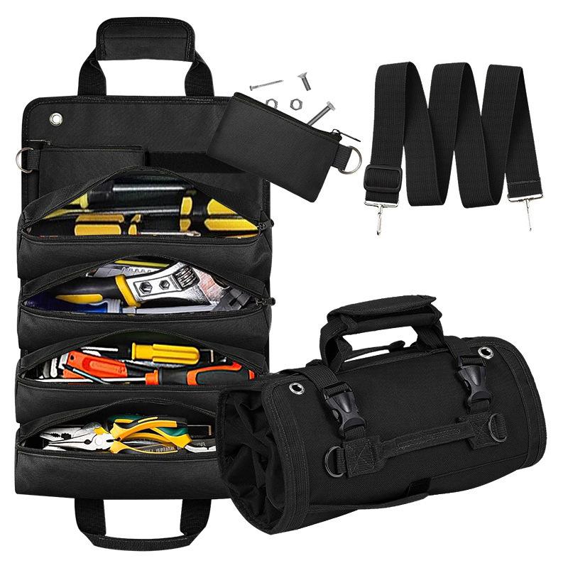 1pc Heavy Duty Tool Organizer Bag, Multi Compartment Storage Case for Tools, Camping, Gardening, DIY, Workshop & Garage Use