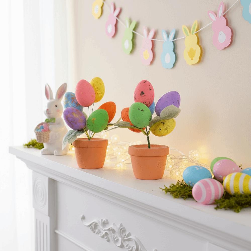 Foam Egg Easter Tabletop Ornament Simulated Eggs Easter Desktop Ornaments  Desktop Display