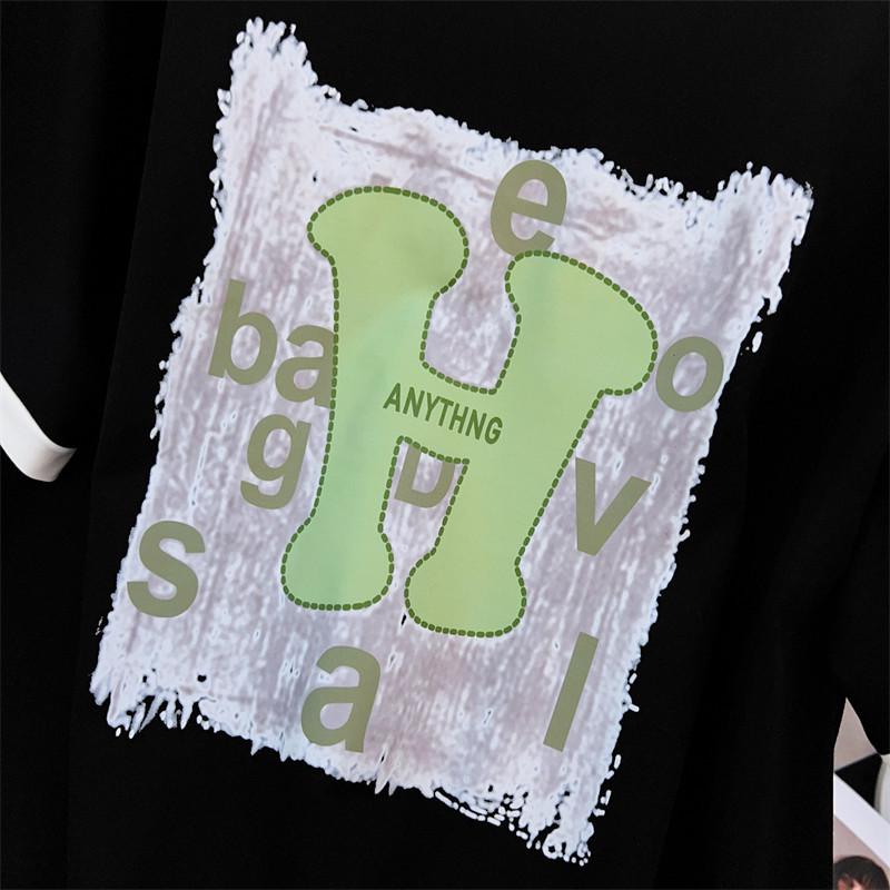 Women's Plus Size Slimming Loose Fit Mid-Length Short-Sleeve Round Neck T-Shirt