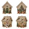 Christmas DIY Building Block Miniature House Decorative Ornament for Tabletop Holiday Display