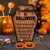 Halloweenský adventní kalendář Odnímatelný Halloweenský odpočítávací kalendář Dřevěné dekorace na domácí párty znamení DIY Block Time Tool(Potřeba Sestavit)