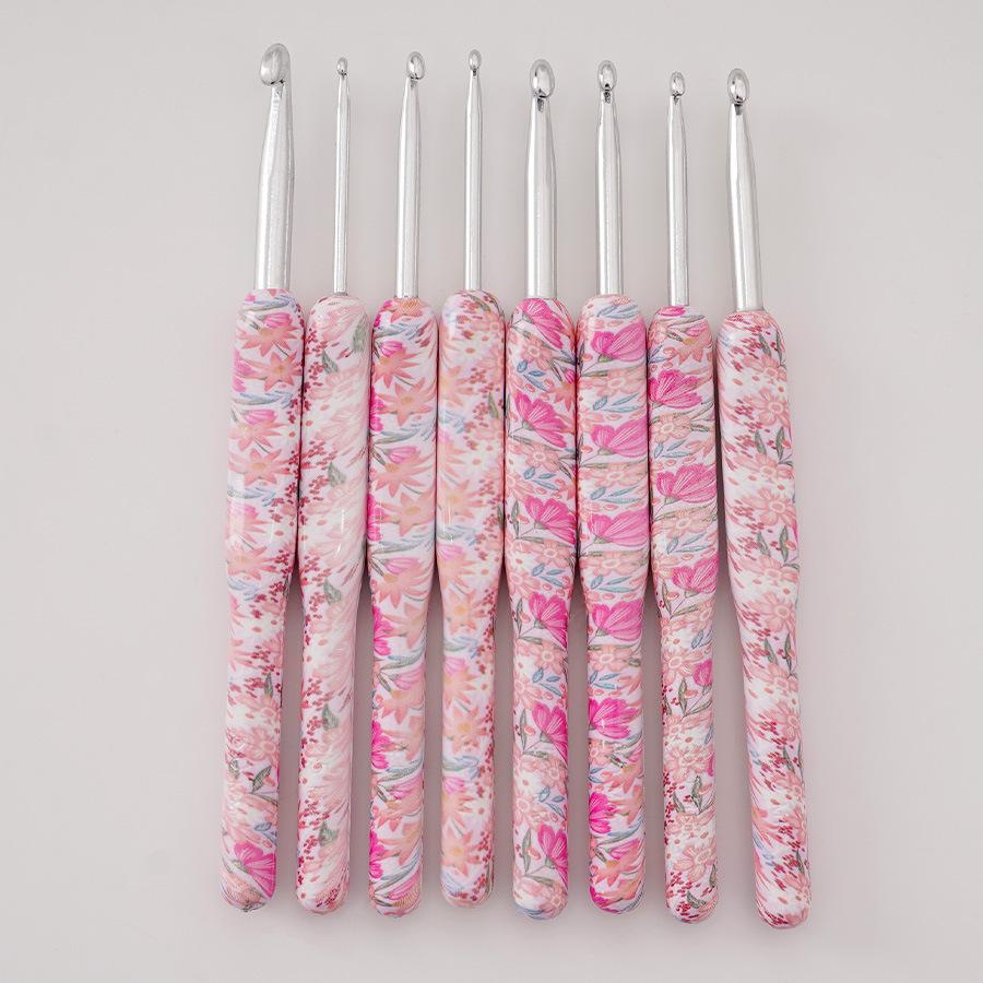 New Knitting Tool Set Crochet, Printed Aluminum Crochet Hand Tool Crochet Set OPP Bag