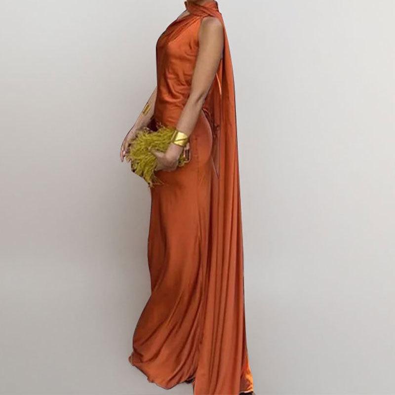 Robe dos nu unie Printemps-Été Européenne et Américaine pour Femmes