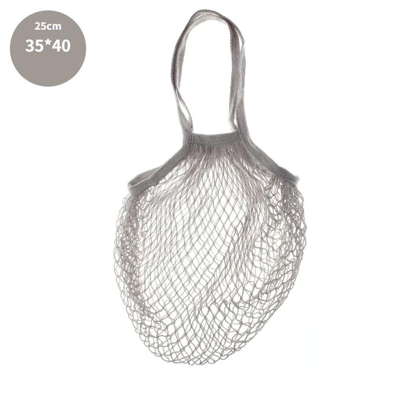 Totes Mesh Bag Cotton String Produce Shopping Turtle-bags Grocery Long Handle Net Shoulder-Bag Fruit Vegetable Reusable