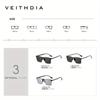 VEITHDIA Herren-Sonnenbrille, quadratisch, Edelstahl, Nylon, polarisiert, mit UV-Schutz, 8226