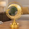 Hollow Ramadan Night Light Gold Mooon LED Desk Lamp Eid Mubarak Crescent Lamp  Living Room