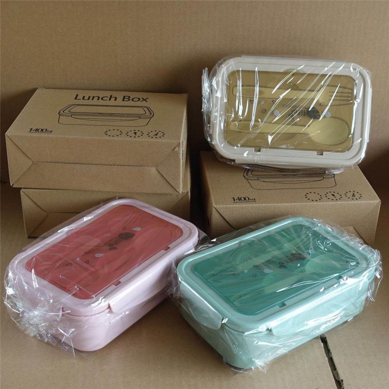 Simple Stylish Microwaveable Bento Lunch Box for Students, Office Workers, and Kids