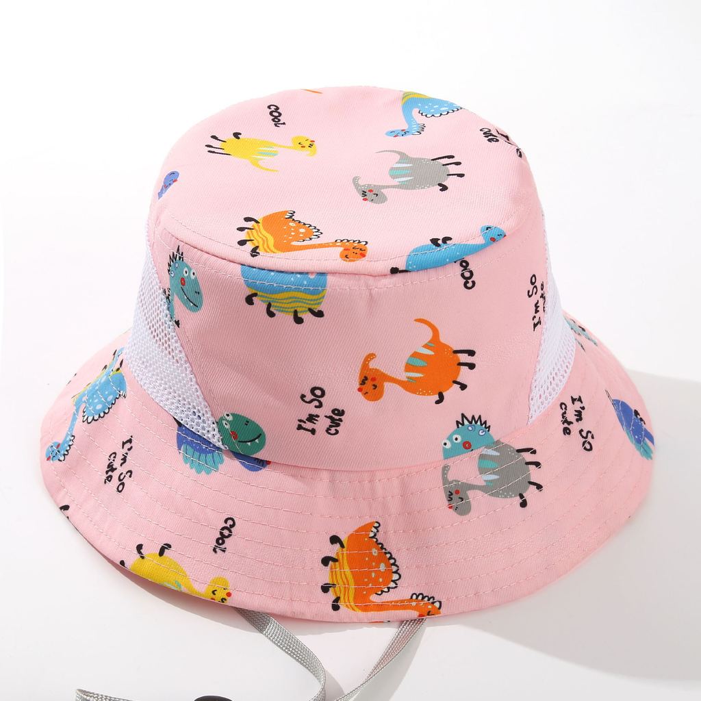 

Summer Childrens Sun Protection Hat With Large Brim Cotton Material For Toddler Outdoor Play розовый