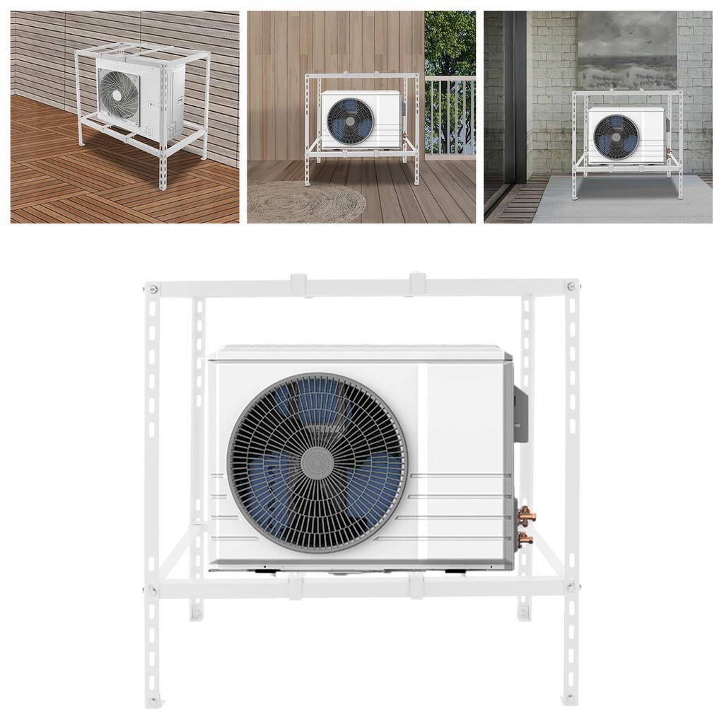 90*50*90cm Air Conditioner Unit Steel Tube Support Bracket,Black/White Stand Bracket for Air Conditioner Unit