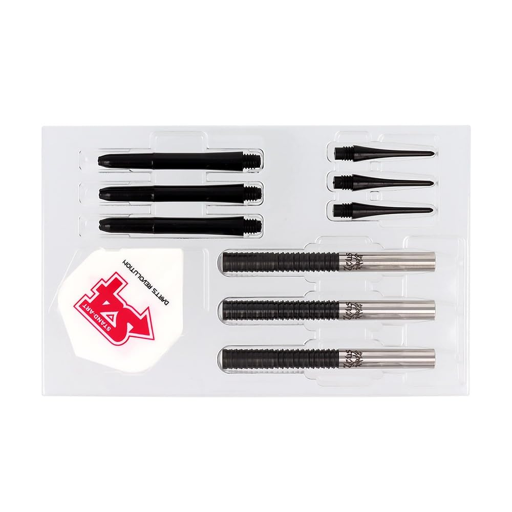 Esford Darts Zeus Lança Divina Trovão Negro 2BA Barril de Dardos Conjunto de Dardos S4-DARTS