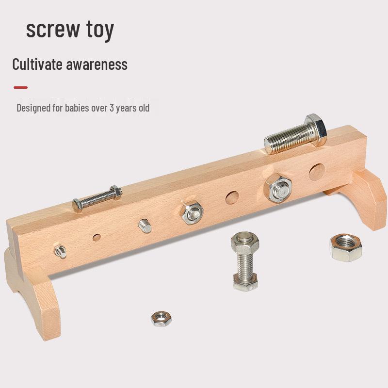 Wooden Screw Assembly Toy: Hand-Eye Coordination Busy Board for Kids